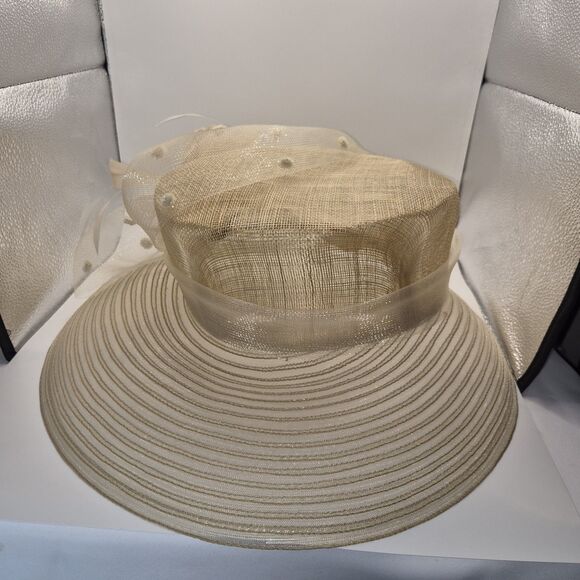 Vtg Victorian Tri-Coastal Design Hat Box W/ Giovannio New York Church- Derby Hat main image 13